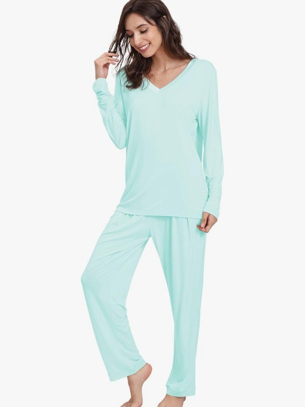 Women's Bamboo Cotton Long Sleeve Pajama Set